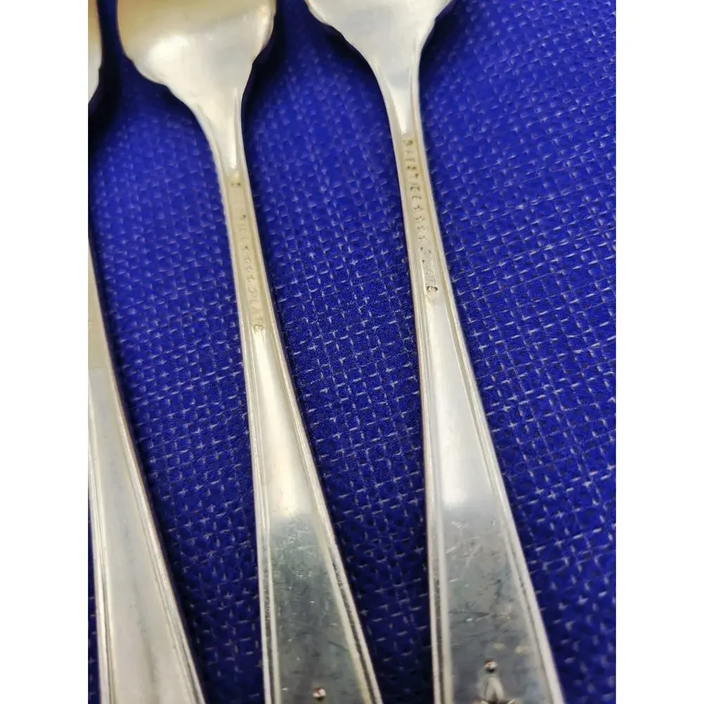 Oneida Prestige Silverplate Set of 4 Salad Fork 1951 Distinction Flatware Vtg